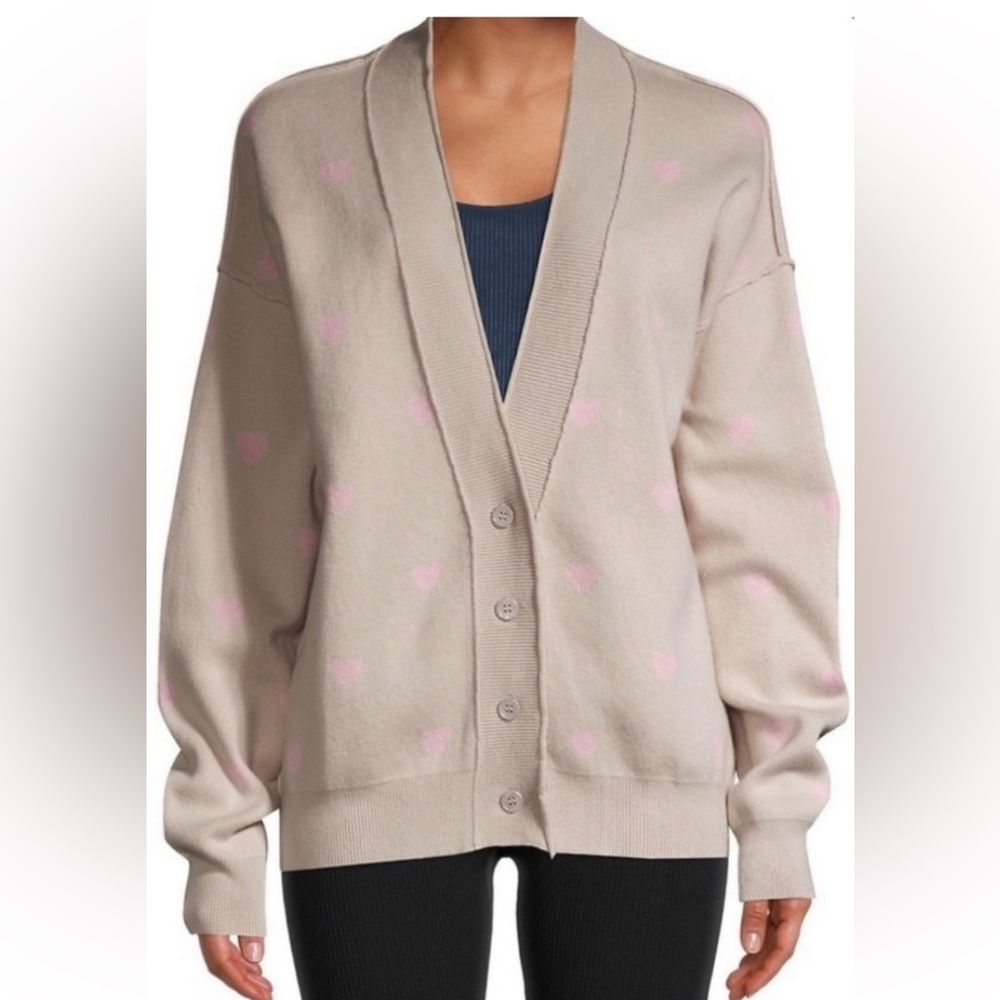 Spiritual, gangster cardigan with hearts